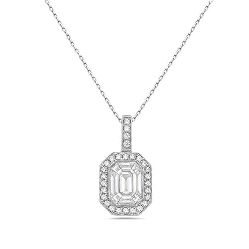White Diamonds, 18K White Gold Necklace Modani Jewels