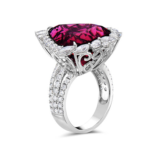 Rubellite engagement deals ring