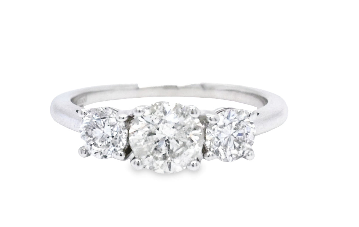 Modani Three Gem Rings white diamond round engagement ring – Modani Jewels