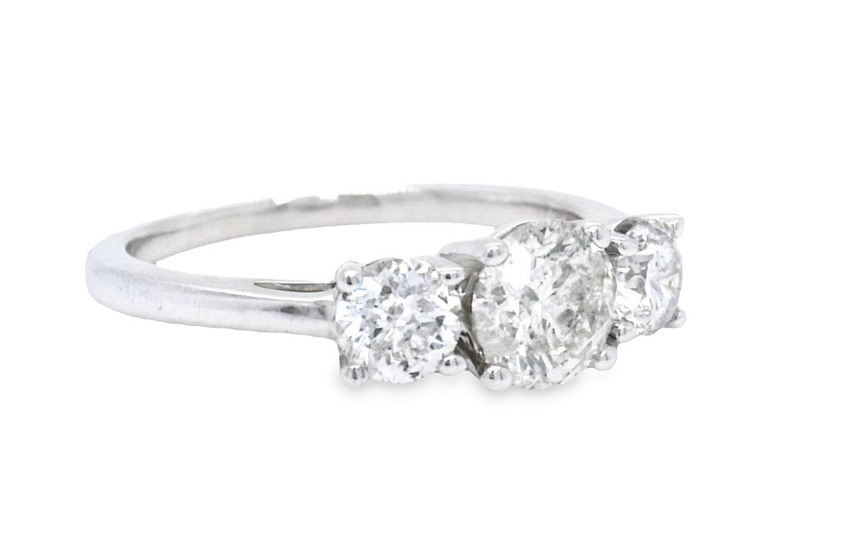 Modani Three Gem Rings white diamond round engagement ring – Modani Jewels