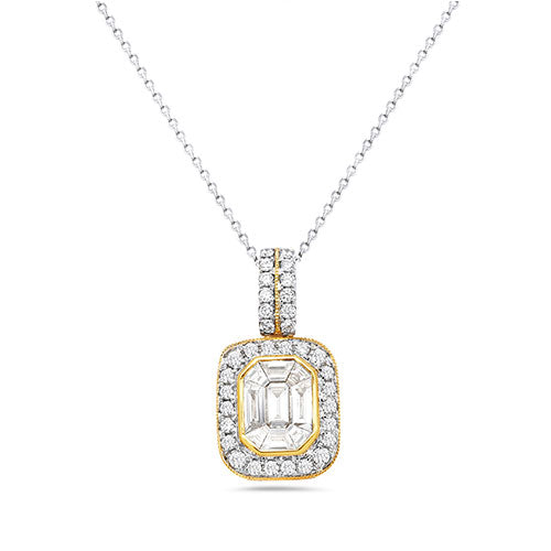 White Diamonds, 18K Yellow Gold Necklace Modani Jewels